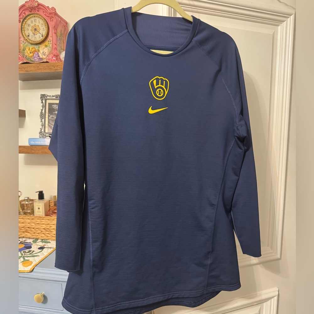 Milwaukee Brewers  Nike Navy Dri-FIT Shirt